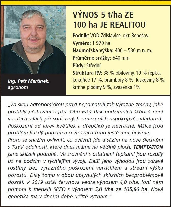 2020 - Výnos 5 t/ha ze 100 ha je realitou